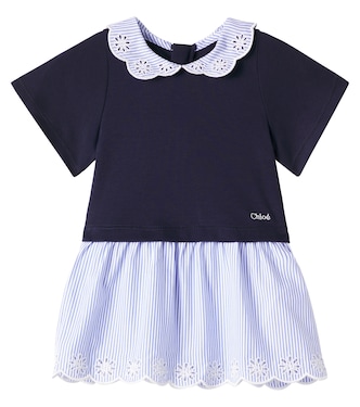 Baby - Abito in cotone a righe | Chloé Kids