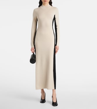Robe longue en laine et soie | Joseph