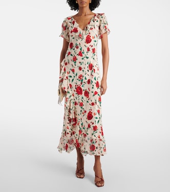Clementina silk crêpe de chine maxi dress | Rixo