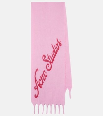 Logo alpaca-blend fil coupé scarf | Acne Studios
