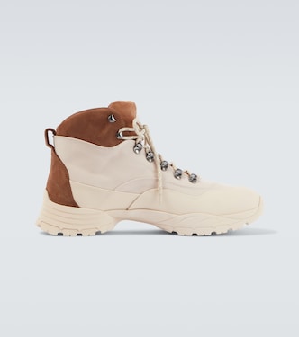Suede-trimmed hiking boots | Brunello Cucinelli