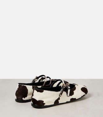 Calf hair Mary Jane flats | Prada