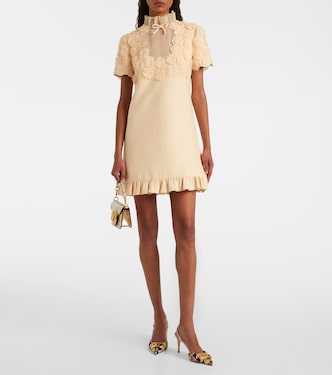 Crepe Couture刺绣迷你连衣裙 | Valentino
