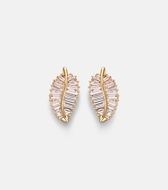 Small 18kt gold earrings with diamonds  | Anita Ko