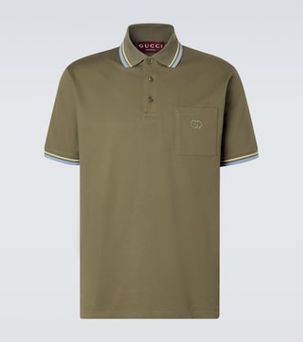 Cotton-blend piqué polo shirt | Gucci