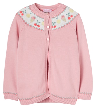 Helado intarsia cotton cardigan | La Coqueta