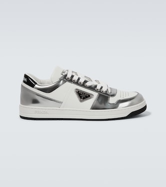 Sneakers Downtown mit Metallic-Leder | Prada