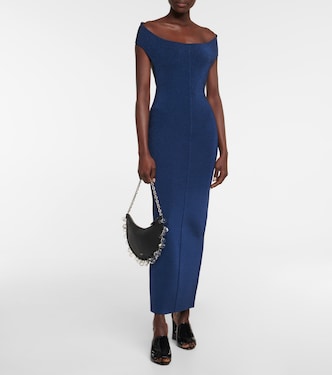 Off-shoulder wool-blend Lurex® gown | Alaïa