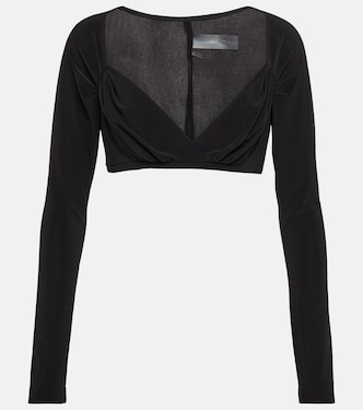 Gathered jersey crop top | Norma Kamali