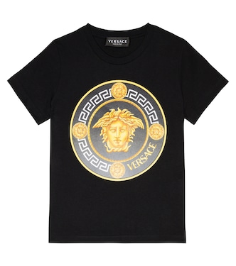 Medusa 로고 프린트 코튼 티셔츠 | Versace Kids