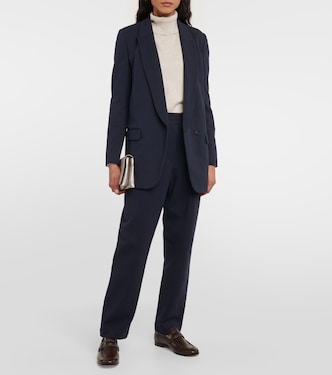 Blazer monopetto in misto cotone | Brunello Cucinelli
