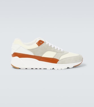 Bump leather-trimmed sneakers | Saint Laurent