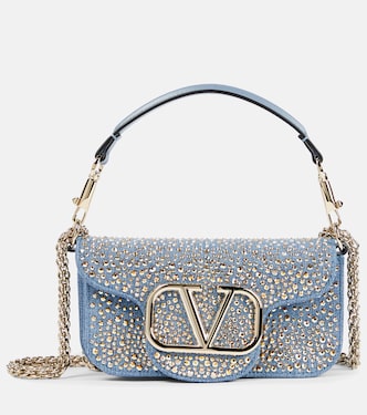 Sac Locò Small en jean à ornements | Valentino Garavani