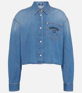 Cropped-Jeanshemd Versace Milano | Versace