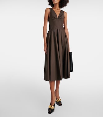Abito midi in popeline di cotone | Alaïa