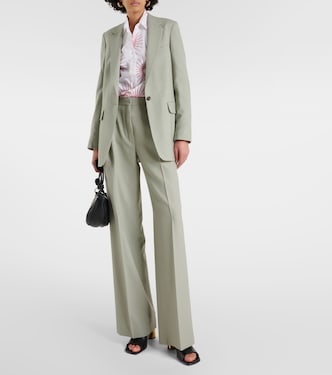Mid-rise wool straight pants | Dries Van Noten