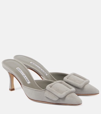 Mules Maysale 70 aus Veloursleder | Manolo Blahnik