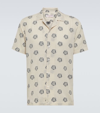 Camicia bowling Marne in jacquard di misto cotone | Orlebar Brown