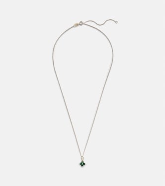 Collana Luckiest Clover in oro 10kt con smeraldi | Stone and Strand