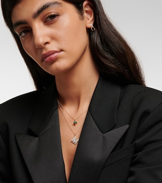 Collier Luckiest Clover en or 10 ct et émeraude | Stone and Strand
