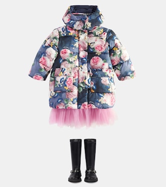 Floral puffer jacket | Monnalisa