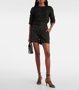 Shorts Hobbes in ramia a vita alta | Veronica Beard