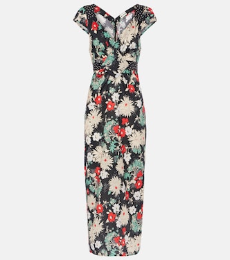 Vestido midi Carey de algodón floral | Rixo
