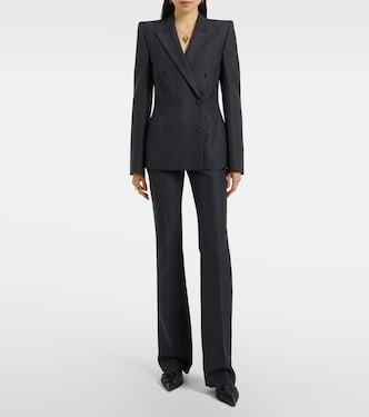 High-rise wool bootcut pants | McQueen