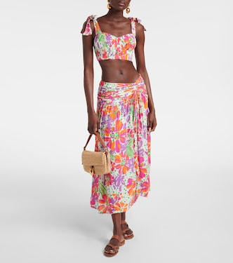 Falda larga Carla estampada | Poupette St Barth