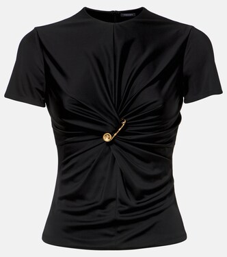 T-Shirt Safety Pin aus Jersey | Versace