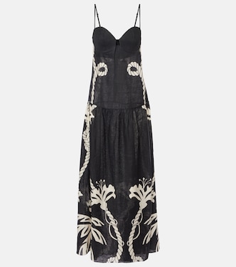 Printed linen maxi dress | Johanna Ortiz