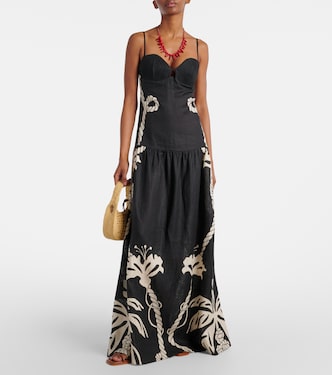 Printed linen maxi dress | Johanna Ortiz