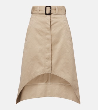 Monogram 72 cotton twill midi skirt | Givenchy