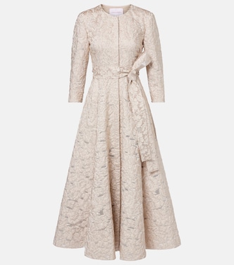 Vestido midi de lamé en jacquard | Carolina Herrera