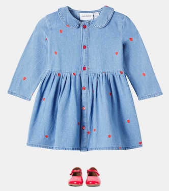 Besticktes Kleid aus Denim | Mini Rodini