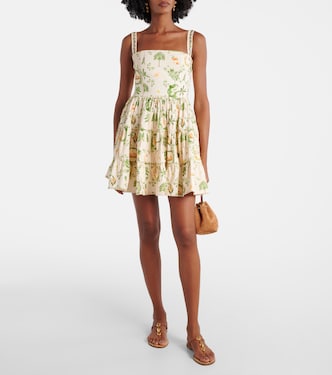 Lima floral cotton-blend minidress | Agua by Agua Bendita
