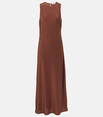 Valencia silk crêpe maxi dress | Asceno