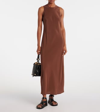Valencia silk crêpe maxi dress | Asceno