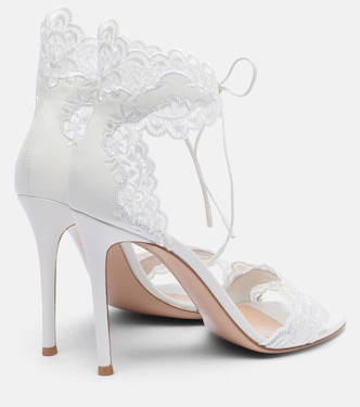 Evie 105 embroidered leather sandals | Gianvito Rossi