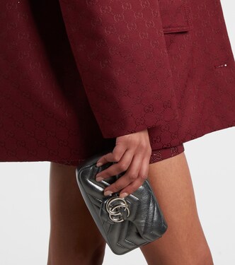 GG Marmont Mini leather shoulder bag | Gucci