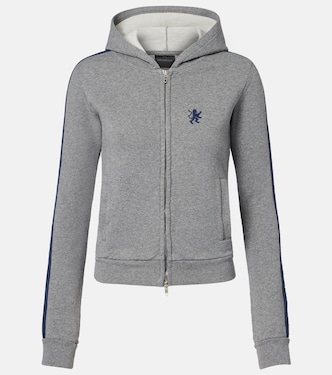 Embroidered cotton zip-up hoodie | Balenciaga