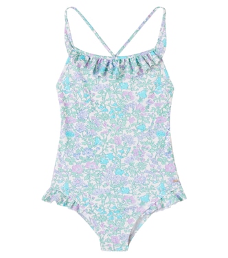 Lacey floral ruffled swimsuit | Bonpoint