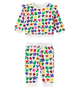 Baby printed cotton-blend sweatshirt and sweatpants set | Fábula