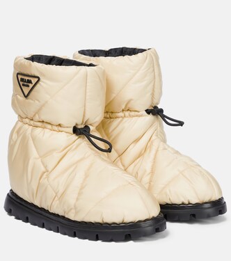 Botas de nieve de nylon acolchadas | Prada