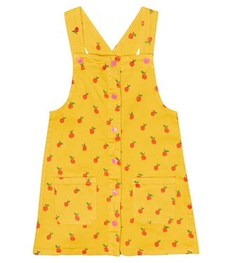 Printed cotton-blend dungaree dress | Stella McCartney Kids