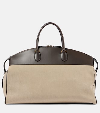 Borsa da viaggio George XL in denim con pelle | The Row