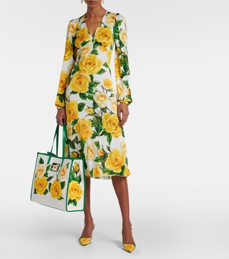 Robe midi à fleurs | Dolce&Gabbana