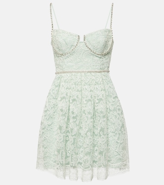 Embroidered lace minidress | Self-Portrait