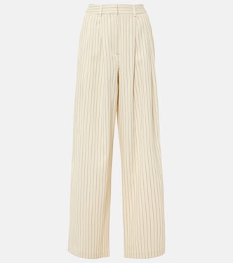 Ripley pinstripe twill wide-leg pants | The Frankie Shop