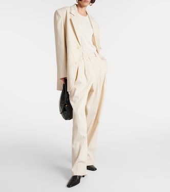 Ripley pinstripe twill wide-leg pants | The Frankie Shop